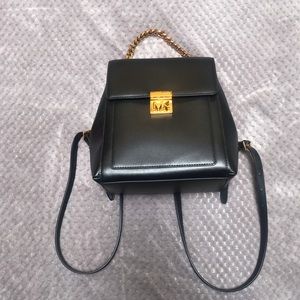 Michael Kors Mindy Medium Black Leather Backpack